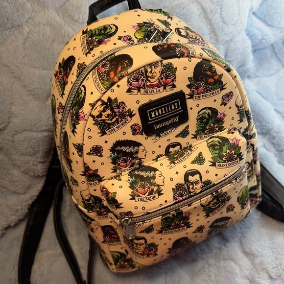 Loungefly Universal Monsters Tattoo Art Mini Backpack - Picture 4 of 13